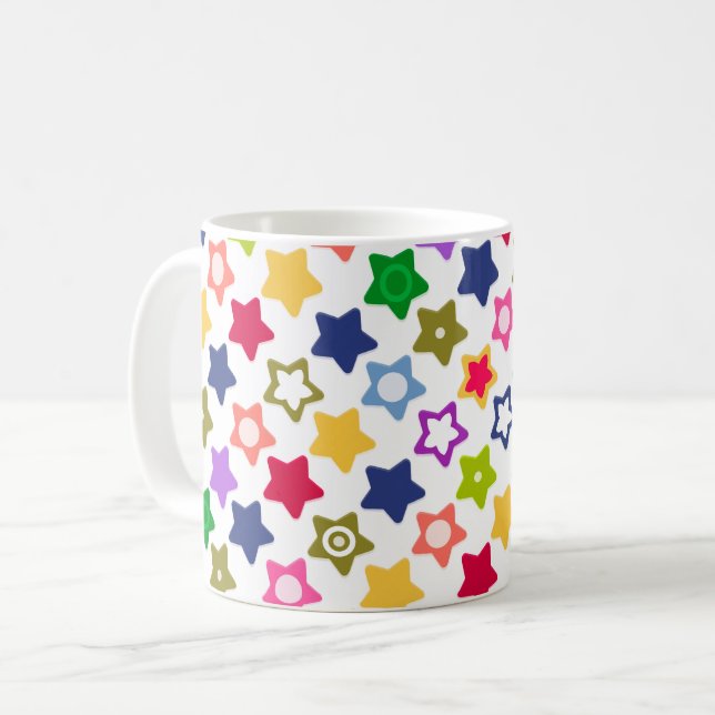 Ljusande stjärnor kaffemugg (Framsida vänster)