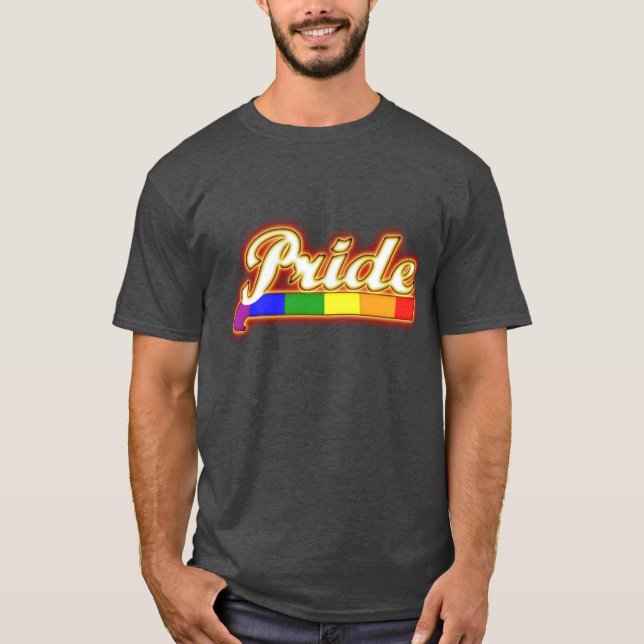 Ljusande stolthet Hbtq-färger T Shirt (Framsida)