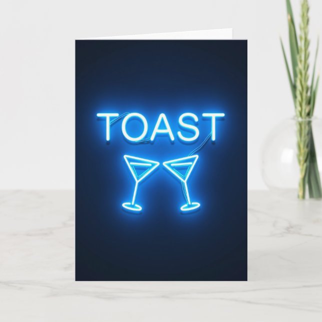 Ljusande Toast Presentkort Kort (Framsida)