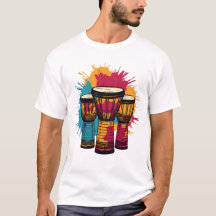 Ljusande trio av Djembe-trummor