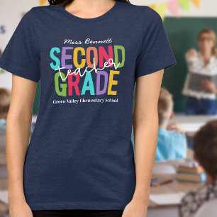 Ljusande typografi lärare i andra klass Lägg till  T Shirt