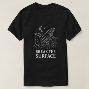 Ljusande Val Linje-Konst Ocean Kraft T Shirt
