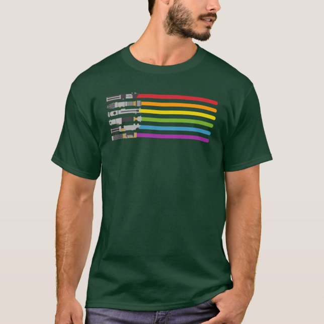 Ljusandsregnbåge gåva retro t shirt (Framsida)