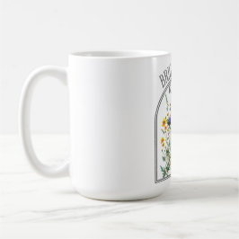 Ljusare Dagar Framför Vildblomma Kaffemugg