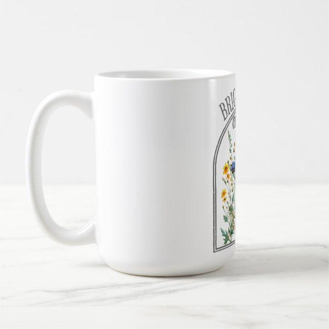 Ljusare Dagar Framför Vildblomma Kaffemugg (Vänster)