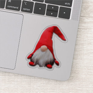 Ljusare Julkontur för Röda Gnome Klistermärken