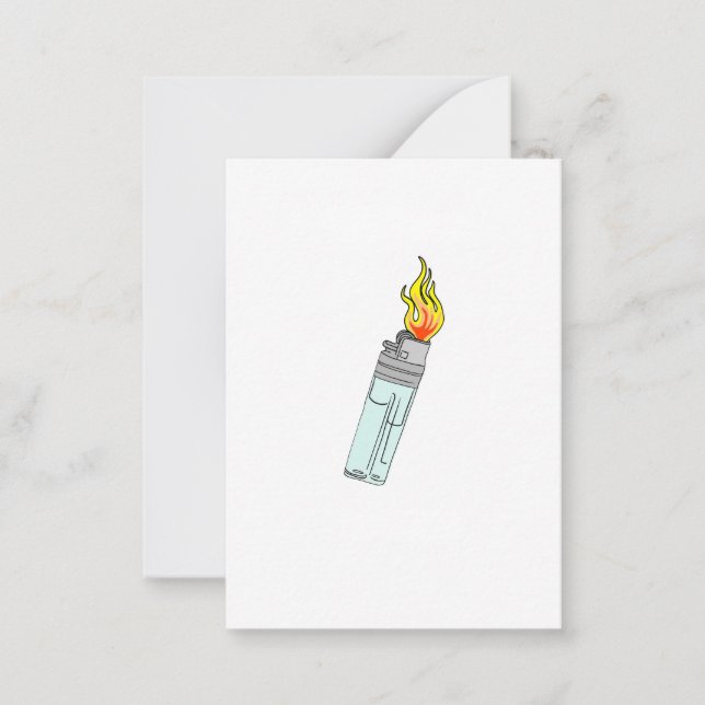 Ljusare och flammdesign anteckningskort (Framsida)