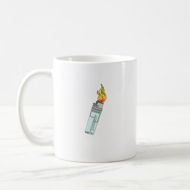 Ljusare och flammdesign kaffemugg (Vänster)