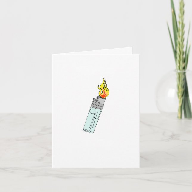Ljusare och flammdesign kort (Framsida)