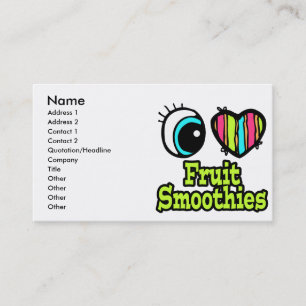 Ljusare Öga Heart I Kärlek Fruit Smoothies Visitkort