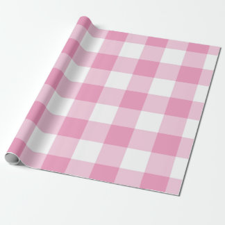 Ljusare rosa Gingham Mönster Presentpapper
