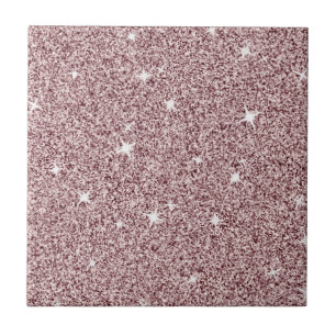 Ljusare rosa Gnistra Star Cute Girly Glitter Möns Kakelplatta