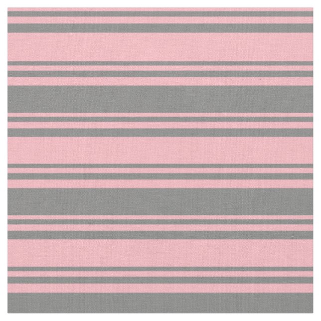 Ljusare rosa och Grått-Rand Tyg (Närbild)