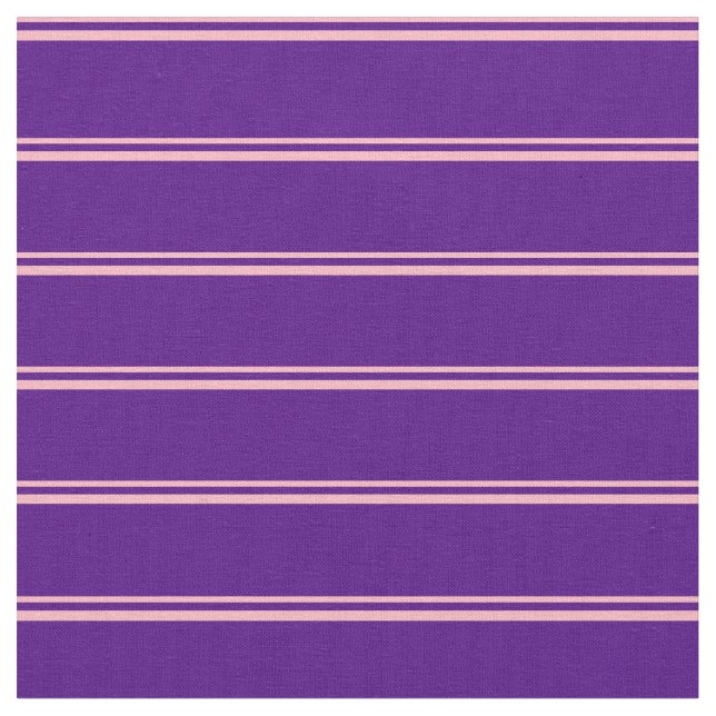 Ljusare rosa och Indigo Färgad Mönster i Rand Tyg (Närbild)