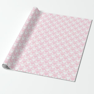 Ljusare rosa och vit Mönster med öron Presentpapper