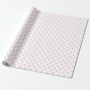 Ljusare rosa Polka-punkt på vitt mellanslag Presentpapper