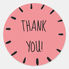 Ljusare rosa"Tack"-symbol Lakan Runt Klistermärke