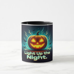 Ljusare upp Natthalloween Pumpkin Mugg