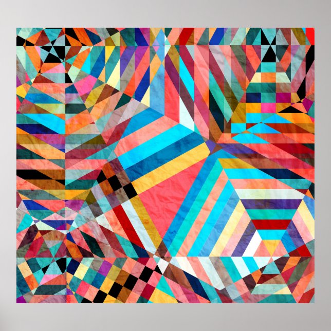 Ljusare vattenfärg: Abstraktens Fantasy-bakgrund Poster (Framsidan)