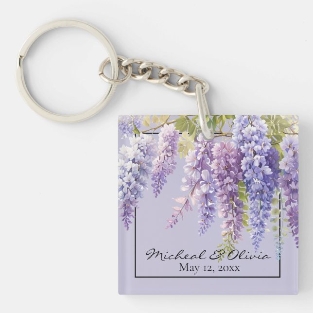 Ljusare vattenfärgsflorwisteria lilaa (Framsidan)