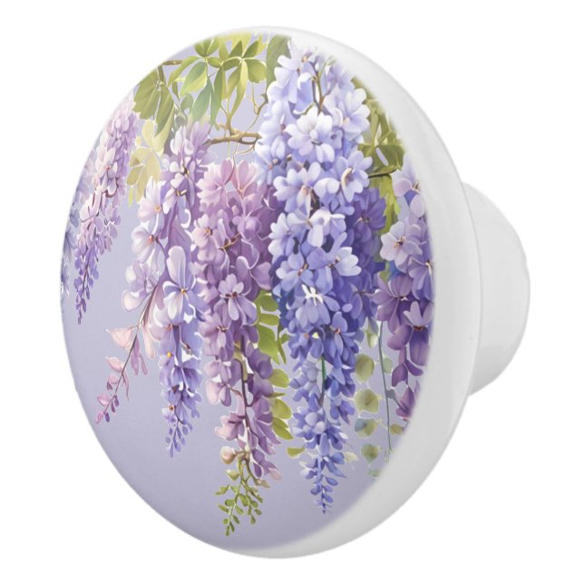 Ljusare vattenfärgsflorwisteria lilaa knopp (Höger)