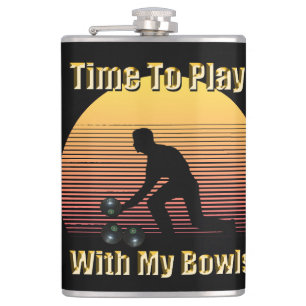 Ljusare Vintage Gräsmatta Bowls Play Time, Hip Fla Fickplunta