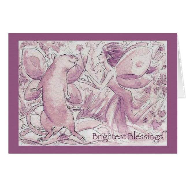 Ljusast välsignelser! hälsningskort (Framsidan Horizontal)