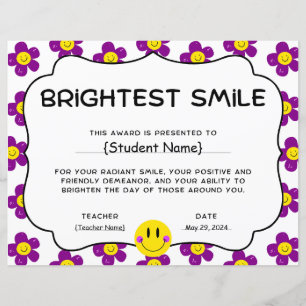 Ljusaste belöning för erkännande av Smile Student