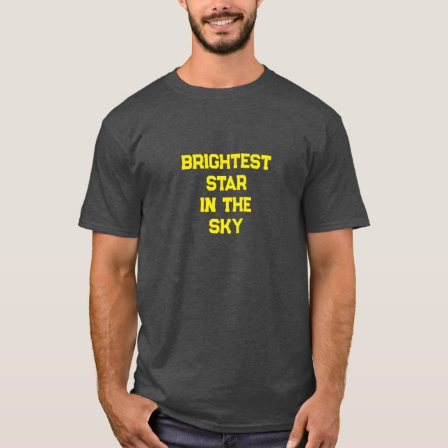 Ljusaste stjärnan i himlen Herrgrafisk t-shirt (Framsida)