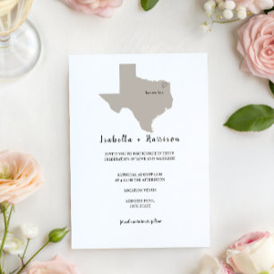 LJUSASTE TEXAS Bröllopsinbjudan Inbjudningar