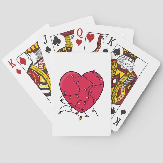 Ljusat hjärta casinokort (Baksidan)