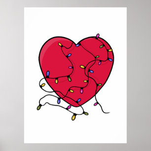 Ljusat hjärta poster