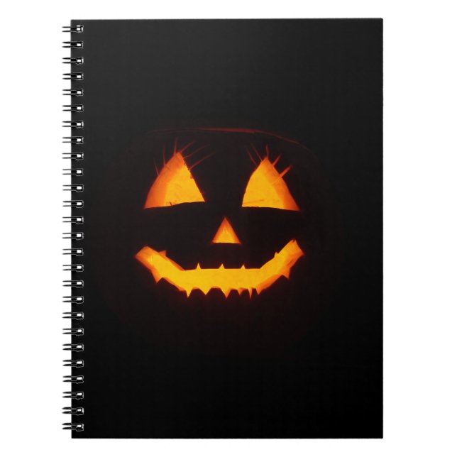 Ljusat Jack o lantern Anteckningsbok (Framsidan)
