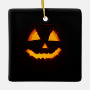 Ljusat Jack o lantern Julgransprydnad Keramik