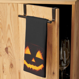 Ljusat Jack o lantern Kökshandduk