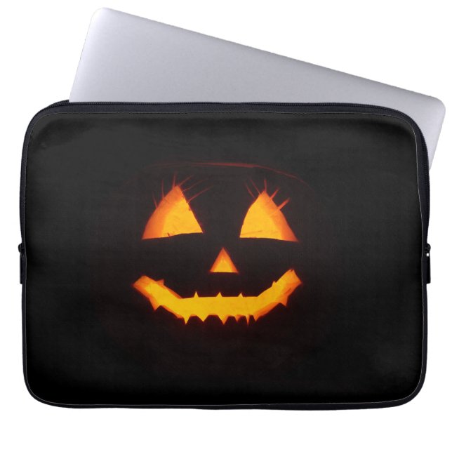 Ljusat Jack o lantern Laptop Fodral (Framsidan)