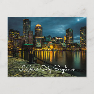 Ljusat Skylines-vykort Vykort