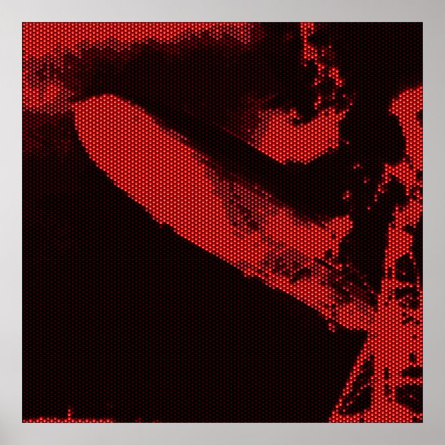 Ljusavgivande diod Zeppelin Poster (Framsidan)