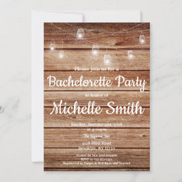 LjusBachelorette för lantligt land hängande party Inbjudningar