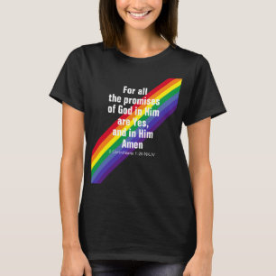 Ljusbågens inspirationella bibel sänker ljus t shirt