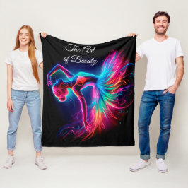 Ljusballerina ballet neon modern dans svart fleecefilt