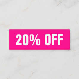 Ljusbart modernt trendig-rabattkort mini visitkort