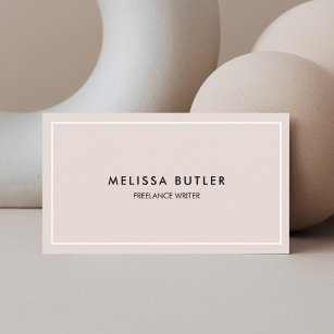Ljusbeige elegant med minimalistisk Professionell Visitkort