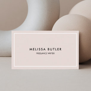 Ljusbeige elegant med minimalistisk Professionell Visitkort