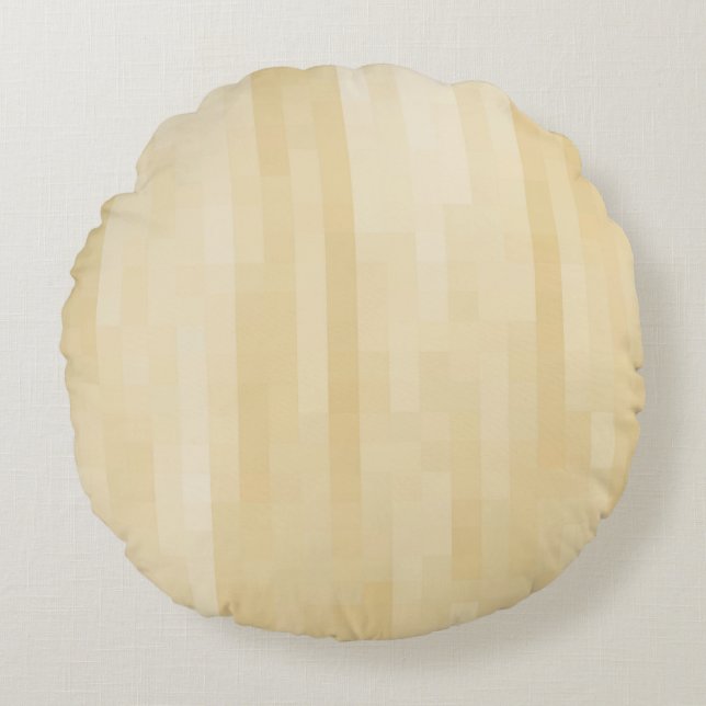 ljusbeige subtle geometric mönster runda kuddar (Framsidan)