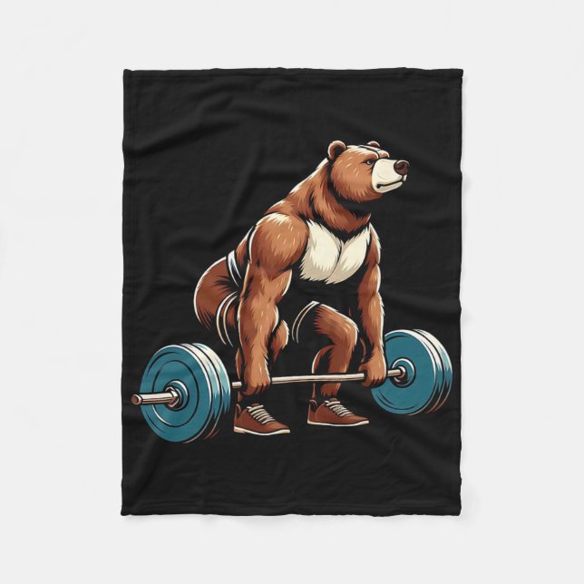 Ljusbeläggningsvikter Bodybuilding Workout Gy Fleecefilt (Framsidan)