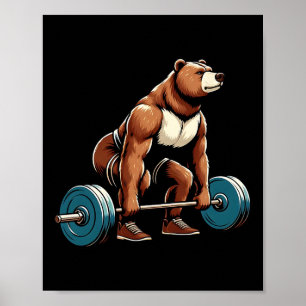 Ljusbeläggningsvikter Bodybuilding Workout Gy Poster