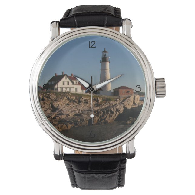 Ljusbevakning för Portland Head Light Watch Armbandsur (Framsida)