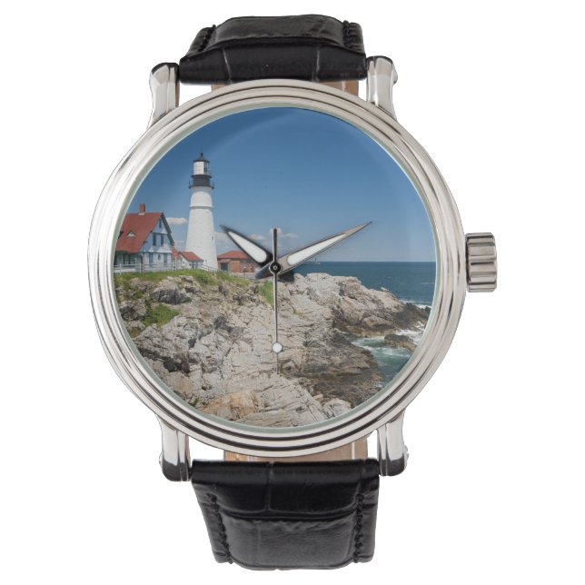 Ljusbevakning för Portland Head Light Watch Armbandsur (Framsida)