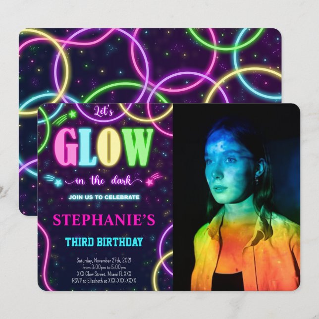 Ljusbildinbjudan Inbjudningar (Fram/baksida)